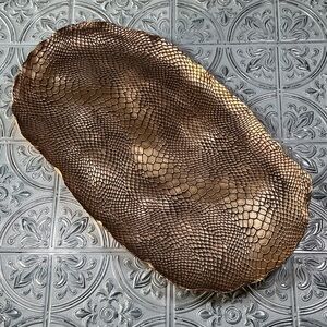 Peir 1 Snake Skin Golden Decorative Table Serving Tray 15” x 8.5”